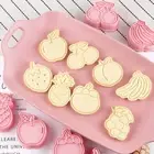 8PCS Baking Tool Fruit Shaped Cookies Cutters DIY Biscuit Embosser Kitchen