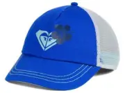 Roxy Along The Way Trucker Womens Girls Snapback Adjustable Royal Blue Hat Cap
