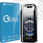 T Tersely [3+2 Pack] Tempered Glass Screen Protector for iPhone 16e [6.1 inch 2025] with Camera Lens Protector and Installation Alignment Frame Case Friendly,HD Clear