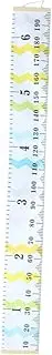 HAMPPLIES Chart Colorful Wave Hanging Wall Decal Height Measurement Ruler with Pine Wood Easy to Install for Decor for Tracking Growth