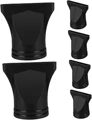 GARVALON Hair Dryer Diffuser Attachment 6pcs Universal Set Black Plastic Nozzles Hair Blower Diffuser Covers Nozzle Styling Tool