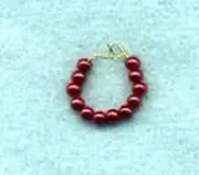 RED PEARL NECKLACE FOR KELLY BARBIE DOLL HANDMADE ORIGINAL DOLL JEWELRY