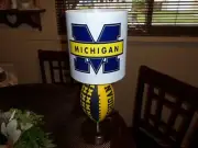 MICHIGAN WOLVERINES FOOTBALL TABLE LAMP (HANDCRAFTED)