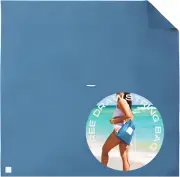 Plush Microfiber Beach Blanket, Large Beach Mat for 1-4 Persons, Sandproof, Wind