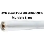 2 Mil Clear Poly Tarps 1 Roll Lightweight Barrier For Dust And Paint Overspray