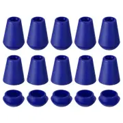 16Pcs Plastic Cord Lock Bell End Stopper Cord End Lock Rope Fastener, Dark Blue