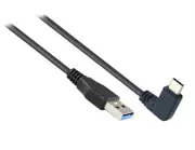 2M USB 3.0 AM to Right Angle USB C Cable