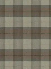 Stroheim 100% Wool Plaid Check Upholstery Fabric- Buxley / Mocha 2.10 yd 5816902