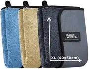 [MAGIC WIPE] Bathroom Drying Cloth XXL - Multicolor 3 Pack 40 x 60 cm Microfibre Cleaning Cloth - Streak & Lint Free Cloth, Premium Quality Drying Towel for Bathrooms, Kitchen, Mirrors, Car