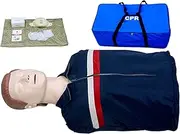 Cardiopulmonary Resuscitation Medical Model Human Half Body Manikin Kit Nursing First Aid Training Simulator Realistic Touch for Chest Compressions