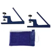 Table Tennis Net and Post Set Pingpong Mesh Net Clip Adjustable Screw Clamp