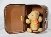 STEIFF WINNIE THE POOH 18 MOHAIR BEAR 680090 WITH SEPARATE SUITCASE NEW