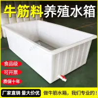 在飛比找蝦皮商城精選優惠-台灣發出 加厚牛筋塑料水箱 長方形水產養殖養魚槽 賣魚膠盆 