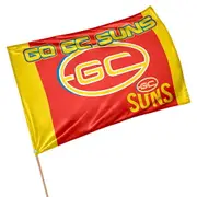 Gold Coast Suns AFL GAME DAY Pole Flag Banner includes pole