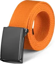 Mens Belt,Work Belts for Men,Mens Holeless Adjustable Canvas Web Cloth Fabric Be