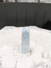 Natural Polished Blue Aragonite Crystal Mini Tower Obelisk