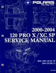 Genuine Polaris Dealer/Owner's Service/Repair Manual 2000-2004 120 XC SP Pro X