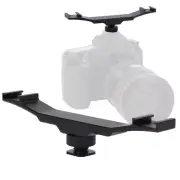 Double End Cold Shoe Mount Bracket Extension Rod For Camera Flash Fill Light Mic