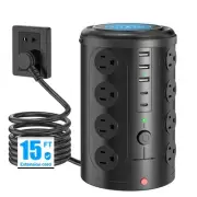 Power Strip Tower Surge Protector with 16 Outlets and 5 USB Ports (2 USB-C), ...