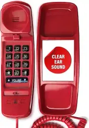 T4-R Full-Featured Trimline Telephone with Super Bright Ring Light Indicator ...