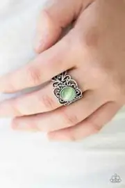 Paparazzi Ring- Vienna View- Green Moonstone