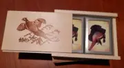 Black Lab with Pheasant - Rare Playing Cards 2 Decks in Wood Box By Les Kouba