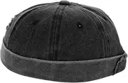 [OATIPHO] Vintage Retro Design Brimless Cap Fashionable Men's Cooling Hat Fisherman Beanie One Size 56-62cm