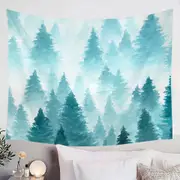 Art Painting of Pine Forest Tapestry