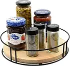 EPOEYK Wooden Turntable Organizer 10.2" Lazy Susan for Table Countertop Cabinet