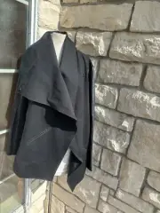 SPANX Drape Front Jacket Very Black Size XL NEW