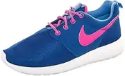 [Nike] Girls Rosherun (GS) Youth Running Shoe - Hyper Cobalt/Hyper Pink (5)