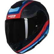X-1005 Ultra Gran Tou 348 Carbon Blue Red Light Blue Glossy Flip Up Helmet