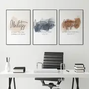 Inspirational Workplace 3 sets Canvas Wall Art