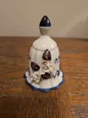Vintage Lego White Blue Porcelain Bell