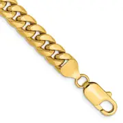 10k Yellow Gold 7.3mm Semi-Solid Miami Cuban Chain