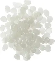 Kisangel 100pcs Pebbles for Fish Tank Garden Decor Glowing Stones for Aquarium Landscaping Decorative Rocks for Pathways and Outdoor Spaces Dark