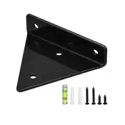 Floating Shelf Bracket 4Inch Metal Triangle Shelf Brackets for Shelves Black