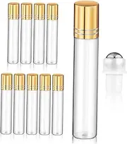 Beaupretty 10pcs Portable Essential Oil Roller Bottles Refillable Travel Roll Bottles Leak Design for Perfumes Aromatherapy and Cosmetic Liquids