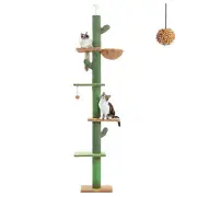 Cat Tree Cactus Floor To Ceiling Sisal Scratching Post for Indoor