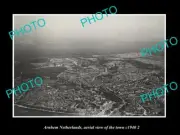 OLD LARGE HISTORIC PHOTO ARNHEM NETHERLANDS HOLLAND TOWN AERIAL VIEW c1940 3