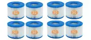 8PCS Pool Filters Cartridges Type S1 Compatible for Intex PureSpa, Hot Tub Filte