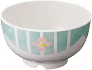 Three Line W-103EB Round Small Bowl (Body) Green Stripe Three Color, 9.2 fl oz (260 cc), Made in Japan