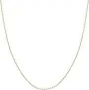 [JewelryWeb] 14k Rose Gold 1.25mm Paper Clip Chain Necklace Lobster Claw Closure Lock-Closure Chain-Necklace for Women and Men