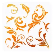 Acanthus Leaf Scroll Stencil 11.8x11.8 inch Floral Stencils Template Plastic
