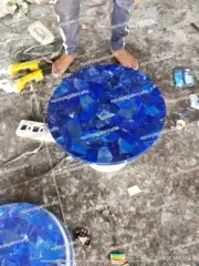 Lapis Lazuli Stone Coffee Table Top, Round Blue Marble Table Top, Home Decor