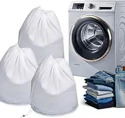 3PCS Laundry Bag - Mesh Laundry Bag 23 X 31.5 inch Large Heavy Duty for Laundry, Clothing, Washing Machine, Travel, Camping, Dorm, Sports