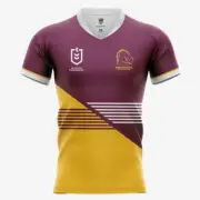 NEW Brisbane Broncos Kids Home Supporter Jersey NRL Rugby League by Burley Sekem