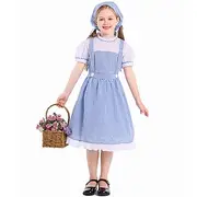 The Wizard of Oz Fairy Tale Dorothy Dress Outfits Costume Storybook Characters Traditional Movie Cosplay for Girls' Kid's Halloween Carnival World Book Day Per