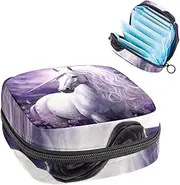 Period Bag,Sanitary Napkin Storage Bag,Purple Galaxy Unicorn,Tampon Holder for Purse