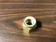 7/8-9 Brass Prop Nut with Nylon Insert (1-1/4" Shaft)